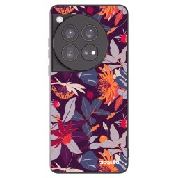 Fekete szilikon tok az alábbi mobiltelefonokra OnePlus 12 5G - Purple Leaf