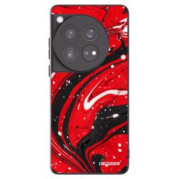 Fekete szilikon tok az alábbi mobiltelefonokra OnePlus 12 5G - Red black