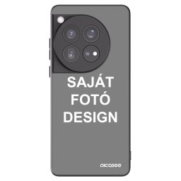 Fekete szilikon tok az alábbi mobiltelefonokra OnePlus 12 5G - Saját fotó/motívum