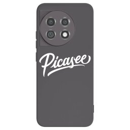 Fekete szilikon tok az alábbi mobiltelefonokra OnePlus 11 5G - Picasee - old logo - white