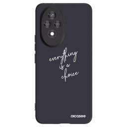 Fekete szilikon tok az alábbi mobiltelefonokra Honor 200 Pro 5G - Everything is a choice