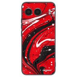 Fekete szilikon tok az alábbi mobiltelefonokra OnePlus Nord 4 - Red black