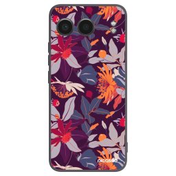 Fekete szilikon tok az alábbi mobiltelefonokra OnePlus Nord 4 - Purple Leaf