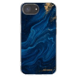 Átlátszó szilikon tok az alábbi mobiltelefonokra Apple iPhone 16e - Blue