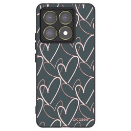 Fekete szilikon tok az alábbi mobiltelefonokra Xiaomi 14T - Lots of love