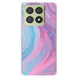 Átlátszó szilikon tok az alábbi mobiltelefonokra Xiaomi 14T - Pink liquid