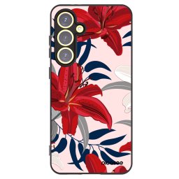 Fekete szilikon tok az alábbi mobiltelefonokra Samsung Galaxy S24 FE S721B - Red Lily