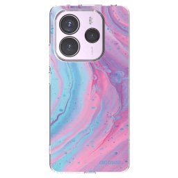 Átlátszó szilikon tok az alábbi mobiltelefonokra Xiaomi Redmi Note 14 5G - Pink liquid