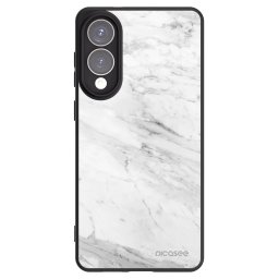 Fekete szilikon tok az alábbi mobiltelefonokra Samsung Galaxy S25 Edge 5G - White marble