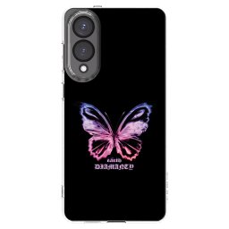 Átlátszó szilikon tok az alábbi mobiltelefonokra Samsung Galaxy S25 Edge 5G - Diamanty Purple
