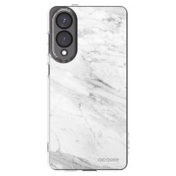 Átlátszó szilikon tok az alábbi mobiltelefonokra Samsung Galaxy S25 Edge 5G - White marble