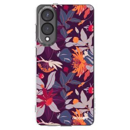 Átlátszó szilikon tok az alábbi mobiltelefonokra Samsung Galaxy S25 Edge 5G - Purple Leaf