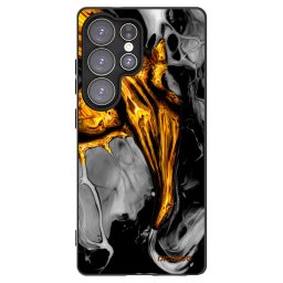Fekete szilikon tok az alábbi mobiltelefonokra Samsung Galaxy S25 Ultra 5G - Black Gold