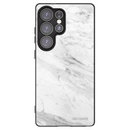 Fekete szilikon tok az alábbi mobiltelefonokra Samsung Galaxy S25 Ultra 5G - White marble