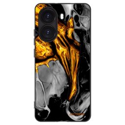 Fekete szilikon tok az alábbi mobiltelefonokra Xiaomi Poco X7 Pro 5G - Black Gold