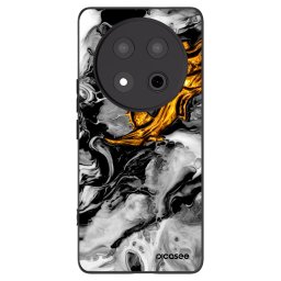 Fekete szilikon tok az alábbi mobiltelefonokra Honor Magic7 Lite 5G - Black Gold 2