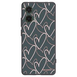Fekete szilikon tok az alábbi mobiltelefonokra Motorola Moto G35 5G - Lots of love