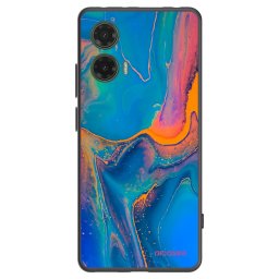Fekete szilikon tok az alábbi mobiltelefonokra Motorola Moto G35 5G - Rainbow
