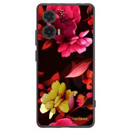 Fekete szilikon tok az alábbi mobiltelefonokra Motorola Moto G35 5G - Dark Peonny