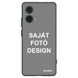 Fekete szilikon tok az alábbi mobiltelefonokra Motorola Moto G35 5G - Saját fotó/motívum