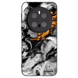 Fekete szilikon tok az alábbi mobiltelefonokra Honor Magic7 Pro 5G - Black Gold 2