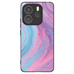 Fekete szilikon tok az alábbi mobiltelefonokra Xiaomi Redmi Note 14 4G - Pink liquid