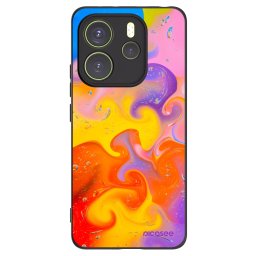 Fekete szilikon tok az alábbi mobiltelefonokra Xiaomi Redmi Note 14 4G - Bubbles