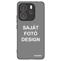 Fekete szilikon tok az alábbi mobiltelefonokra Xiaomi Redmi Note 14 4G - Saját fotó/motívum