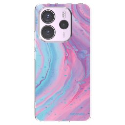 Átlátszó szilikon tok az alábbi mobiltelefonokra Xiaomi Redmi Note 14 4G - Pink liquid