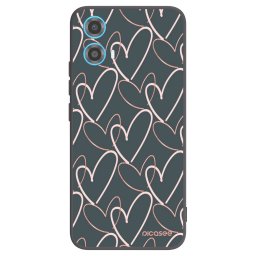 Fekete szilikon tok az alábbi mobiltelefonokra Motorola Moto G34 5G - Lots of love