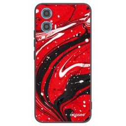 Fekete szilikon tok az alábbi mobiltelefonokra Motorola Moto G34 5G - Red black