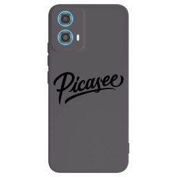 Fekete szilikon tok az alábbi mobiltelefonokra Motorola Moto G34 5G - Picasee - old logo - black