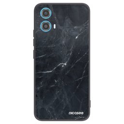 Fekete szilikon tok az alábbi mobiltelefonokra Motorola Moto G34 5G - Black marble