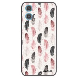 Fekete szilikon tok az alábbi mobiltelefonokra Motorola Moto G34 5G - Feather 2