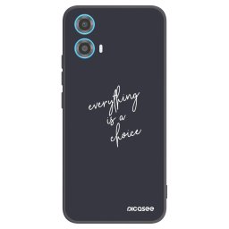 Fekete szilikon tok az alábbi mobiltelefonokra Motorola Moto G34 5G - Everything is a choice