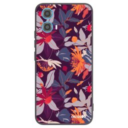 Fekete szilikon tok az alábbi mobiltelefonokra Motorola Moto G34 5G - Purple Leaf