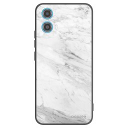 Fekete szilikon tok az alábbi mobiltelefonokra Motorola Moto G34 5G - White marble