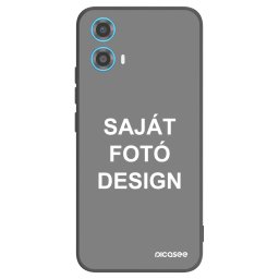 Fekete szilikon tok az alábbi mobiltelefonokra Motorola Moto G34 5G - Saját fotó/motívum