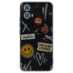 Fekete szilikon tok az alábbi mobiltelefonokra Motorola Moto G34 5G - STICKERS x TAGS