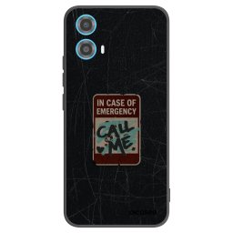 Fekete szilikon tok az alábbi mobiltelefonokra Motorola Moto G34 5G - EMERGENCY