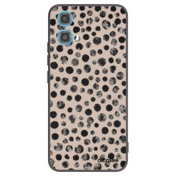 Fekete szilikon tok az alábbi mobiltelefonokra Motorola Moto G34 5G - Dots