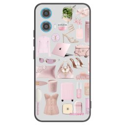 Fekete szilikon tok az alábbi mobiltelefonokra Motorola Moto G34 5G - Glam Babe