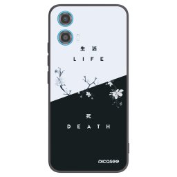 Fekete szilikon tok az alábbi mobiltelefonokra Motorola Moto G34 5G - Life - Death