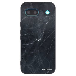Fekete szilikon tok az alábbi mobiltelefonokra Google Pixel 8a - Black marble