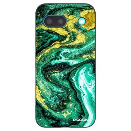Fekete szilikon tok az alábbi mobiltelefonokra Google Pixel 8a - Green Gold