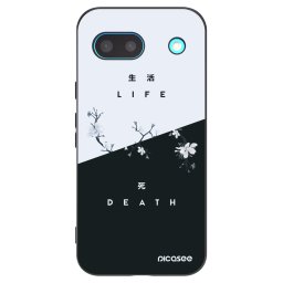 Fekete szilikon tok az alábbi mobiltelefonokra Google Pixel 8a - Life - Death