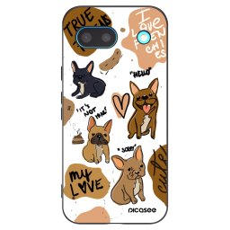 Fekete szilikon tok az alábbi mobiltelefonokra Google Pixel 8a - Frenchies