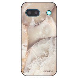 Fekete szilikon tok az alábbi mobiltelefonokra Google Pixel 8a - Cream marble