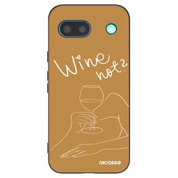 Fekete szilikon tok az alábbi mobiltelefonokra Google Pixel 8a - Wine not
