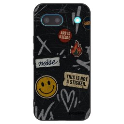Fekete szilikon tok az alábbi mobiltelefonokra Google Pixel 8a - STICKERS x TAGS